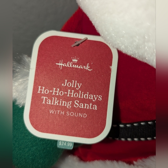 2018 HALLMARK  HOLIDAYS TALKING SANTA PLUSH CHRISTMAS 12” INCHES - Picture 6 of 6